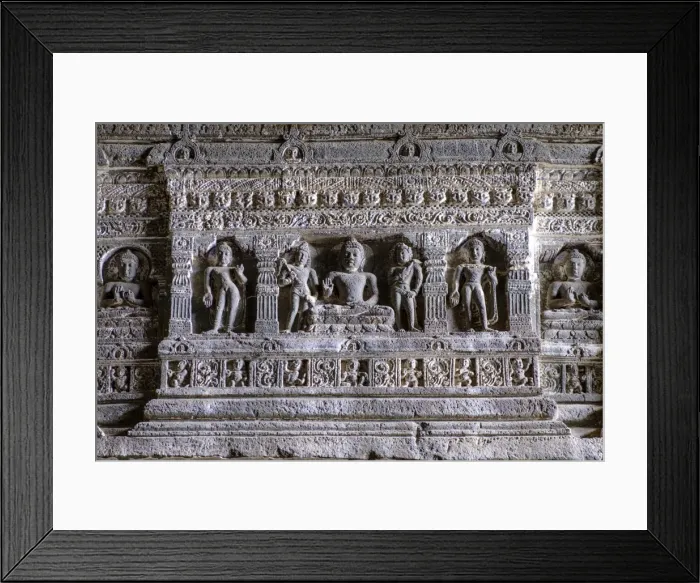 Framed Print : Buddhist carvings at the Ajanta Cave, UNESCO World Heritage Site, Maharashtra, India Framed Print : Buddhist carvings at the Ajanta Cave, UNESCO World Heritage Site, Maharashtra, India