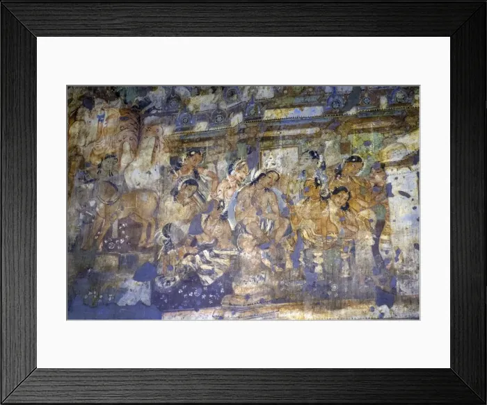 Framed Print : Buddhist painting in the Ajanta Caves, UNESCO World Heritage Site, Maharashtra, India Framed Print : Buddhist painting in the Ajanta Caves, UNESCO World Heritage Site, Maharashtra, India
