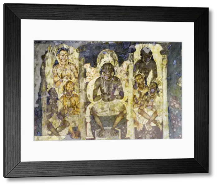 Framed Print : Buddhist painting in the Ajanta Caves, UNESCO World Heritage Site, Maharashtra, India Framed Print : Buddhist painting in the Ajanta Caves, UNESCO World Heritage Site, Maharashtra, India