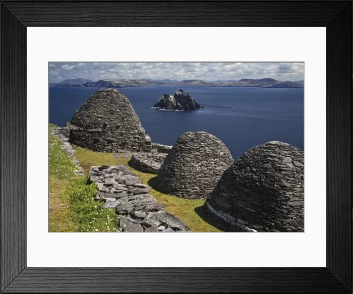 Framed Print : Monastery on Skellig Michael, UNESCO World Heritage Site, County Kerry, Munster Framed Print : Monastery on Skellig Michael, UNESCO World Heritage Site, County Kerry, Munster