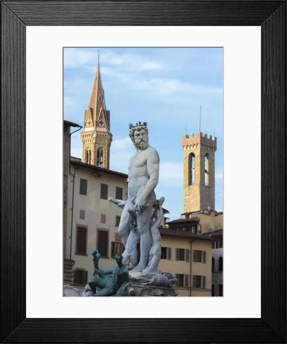 Framed Print : Fountain of Neptune frames the Palazzo del Bargello, Florence, UNESCO World Heritage Site Framed Print : Fountain of Neptune frames the Palazzo del Bargello, Florence, UNESCO World Heritage Site