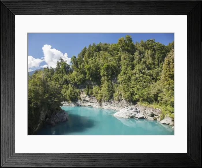 Framed Print : View along the Hokitika River, Hokitika Gorge, Kowhitirangi, near Hokitika, Westland district Framed Print : View along the Hokitika River, Hokitika Gorge, Kowhitirangi, near Hokitika, Westland district