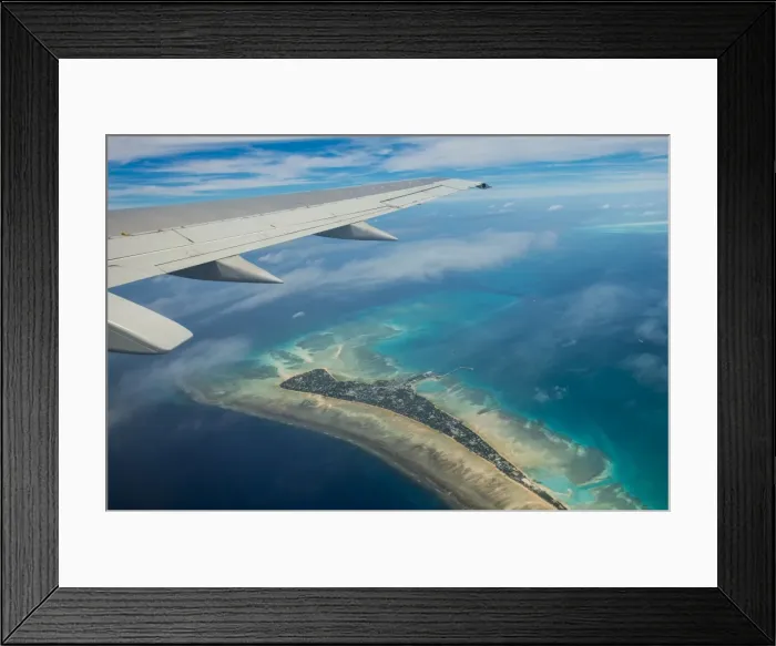 Framed Print : Aerial of Tarawa, Kiribati, South Pacific, Pacific Framed Print : Aerial of Tarawa, Kiribati, South Pacific, Pacific