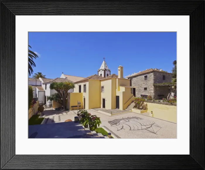 Framed Print : View of the Casa de Cristovao Colombo Museum and the Church tower, Vila Baleira, Porto Santo Framed Print : View of the Casa de Cristovao Colombo Museum and the Church tower, Vila Baleira, Porto Santo