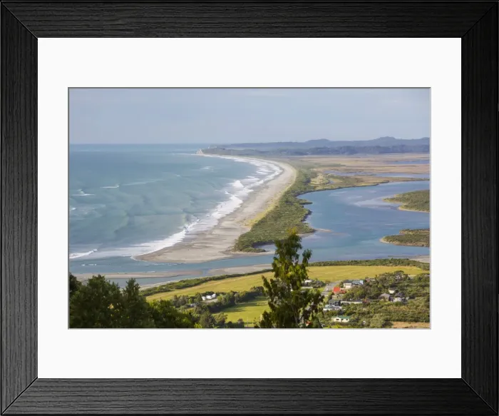 Framed Print : View over Okarito Lagoon from Okarito Trig, Okarito, Westland Tai Poutini National Park Framed Print : View over Okarito Lagoon from Okarito Trig, Okarito, Westland Tai Poutini National Park