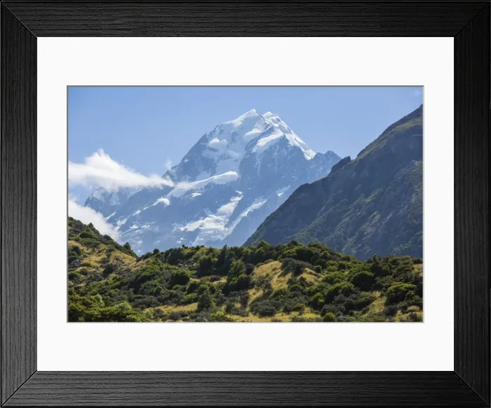 Framed Print : View to Aoraki (Mount Cook), Mount Cook Village, Aoraki (Mount Cook) National Park Framed Print : View to Aoraki (Mount Cook), Mount Cook Village, Aoraki (Mount Cook) National Park