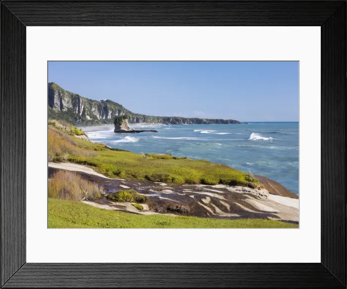 Framed Print : View along the Tasman Sea coast to Dolomite Point, Punakaiki, Paparoa National Park Framed Print : View along the Tasman Sea coast to Dolomite Point, Punakaiki, Paparoa National Park