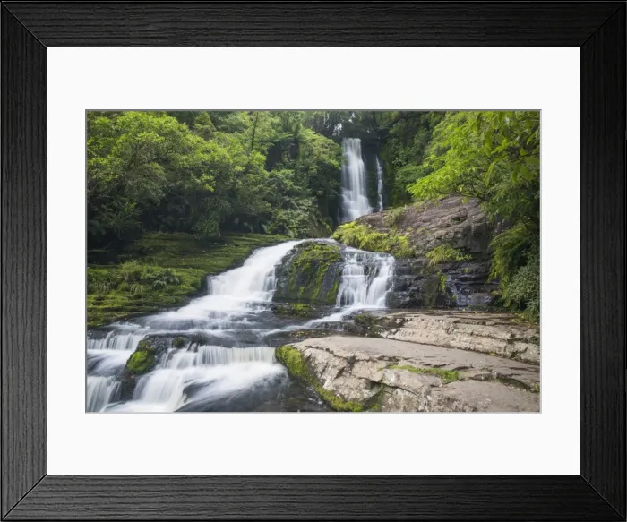 Framed Print : McLean Falls on the Tautuku River, Chaslands, near Papatowai, Catlins Conservation Area Framed Print : McLean Falls on the Tautuku River, Chaslands, near Papatowai, Catlins Conservation Area