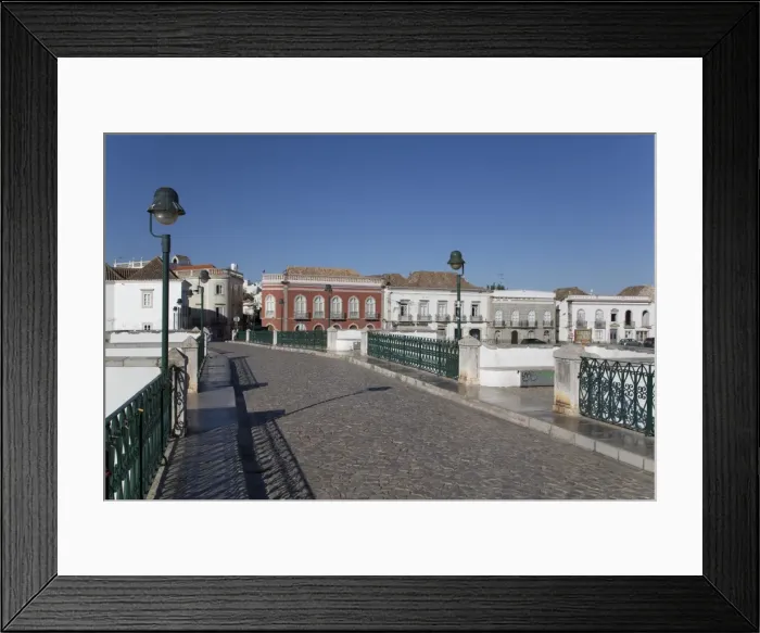 Framed Print : Roman Bridge over the Gilao River, Tavira, Algarve, Portugal, Europe Framed Print : Roman Bridge over the Gilao River, Tavira, Algarve, Portugal, Europe