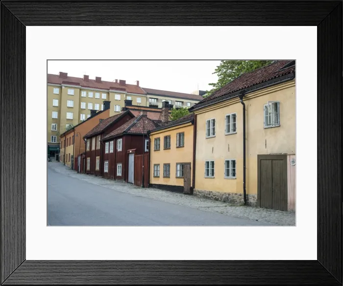 Framed Print : Historic homes in Nytorget, Sodermalm, Stockholm, Sweden, Scandinavia, Europe