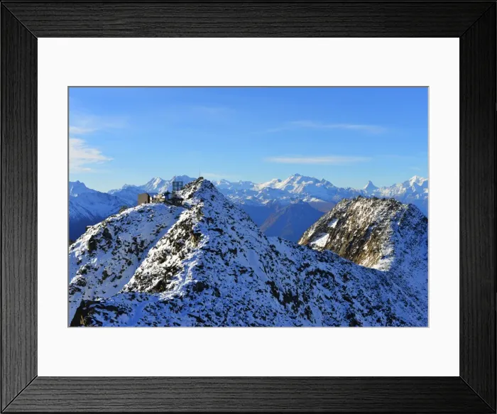 Framed Print : Eggishorn cable car station and the Matterhorn in the distance, Jungfrau-Aletsch Framed Print : Eggishorn cable car station and the Matterhorn in the distance, Jungfrau-Aletsch