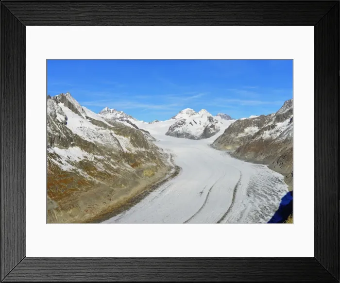 Framed Print : Aletsch glacier, Monch, 4107m, and Trugbe, Jungfrau-Aletsch, UNESCO World Heritage Site Framed Print : Aletsch glacier, Monch, 4107m, and Trugbe, Jungfrau-Aletsch, UNESCO World Heritage Site