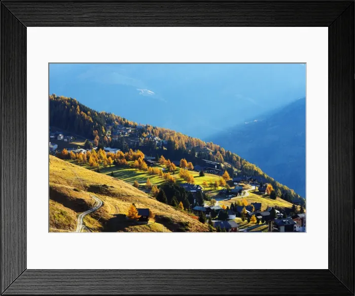 Framed Print : Village of Riederalp, Jungfrau-Aletsch, UNESCO World Heritage Site, Valais, Swiss Alps Framed Print : Village of Riederalp, Jungfrau-Aletsch, UNESCO World Heritage Site, Valais, Swiss Alps