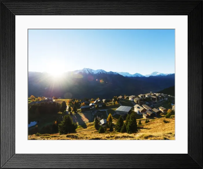 Framed Print : Village of Riederalp, Jungfrau-Aletsch, UNESCO World Heritage Site, Valais, Swiss Alps Framed Print : Village of Riederalp, Jungfrau-Aletsch, UNESCO World Heritage Site, Valais, Swiss Alps