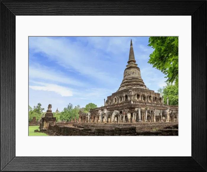Framed Print : Temple in Si Satchanalai decorated with elephant sculptures, Sukhothai, UNESCO World Heritage Site Framed Print : Temple in Si Satchanalai decorated with elephant sculptures, Sukhothai, UNESCO World Heritage Site