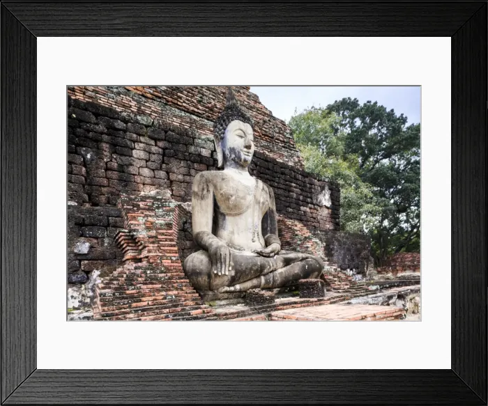 Framed Print : Sitting Buddha in Sukhothai, UNESCO World Heritage Site, Thailand, Southeast Asia, Asia Framed Print : Sitting Buddha in Sukhothai, UNESCO World Heritage Site, Thailand, Southeast Asia, Asia