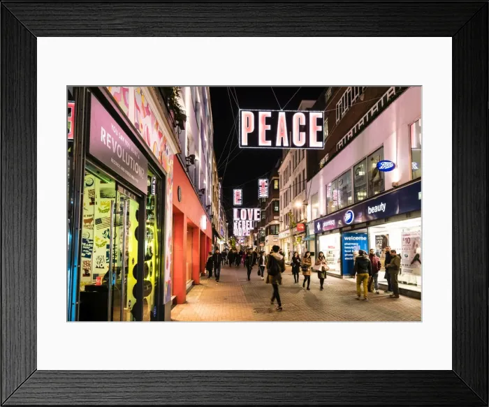 Framed Print : Alternative festive Christmas lights in Carnaby Street, Soho, London, England, United Kingdom Framed Print : Alternative festive Christmas lights in Carnaby Street, Soho, London, England, United Kingdom