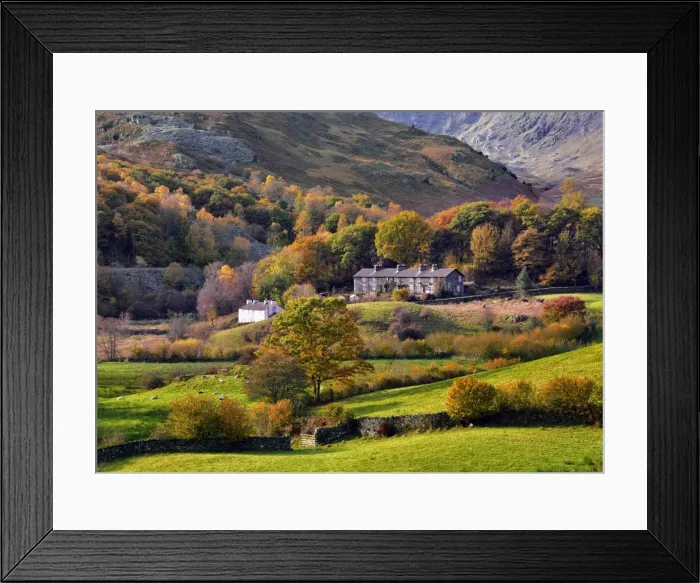 Framed Print : An autumn view of the scenic Langdale Valley, Lake District National Park, Cumbria Framed Print : An autumn view of the scenic Langdale Valley, Lake District National Park, Cumbria