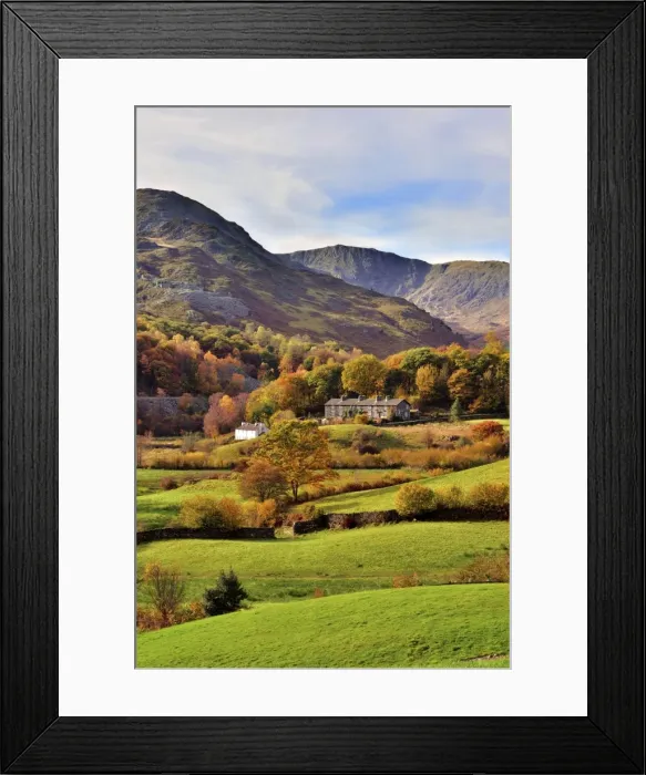 Framed Print : An autumn view of the scenic Langdale Valley, Lake District National Park, Cumbria Framed Print : An autumn view of the scenic Langdale Valley, Lake District National Park, Cumbria