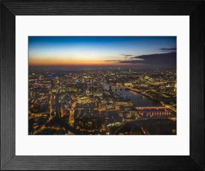 Framed Print : Sunset view over London, from The Shard, London, England, United Kingdom, Europe Framed Print : Sunset view over London, from The Shard, London, England, United Kingdom, Europe