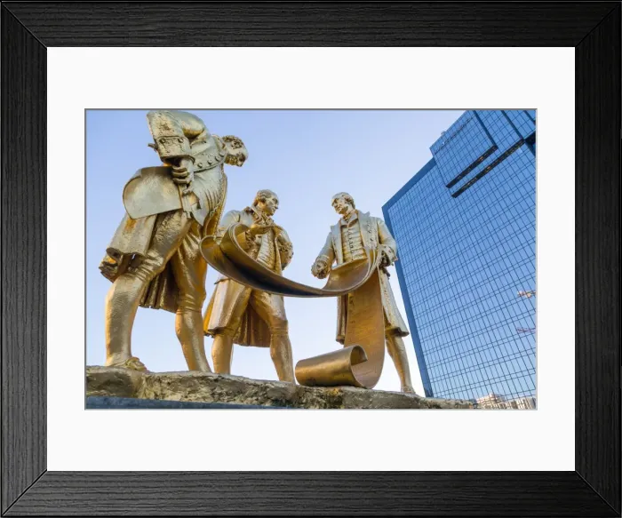 Framed Print : Boulton, Murdoch and Watt Statue, Birmingham, West Midlands, England, United Kingdom Framed Print : Boulton, Murdoch and Watt Statue, Birmingham, West Midlands, England, United Kingdom