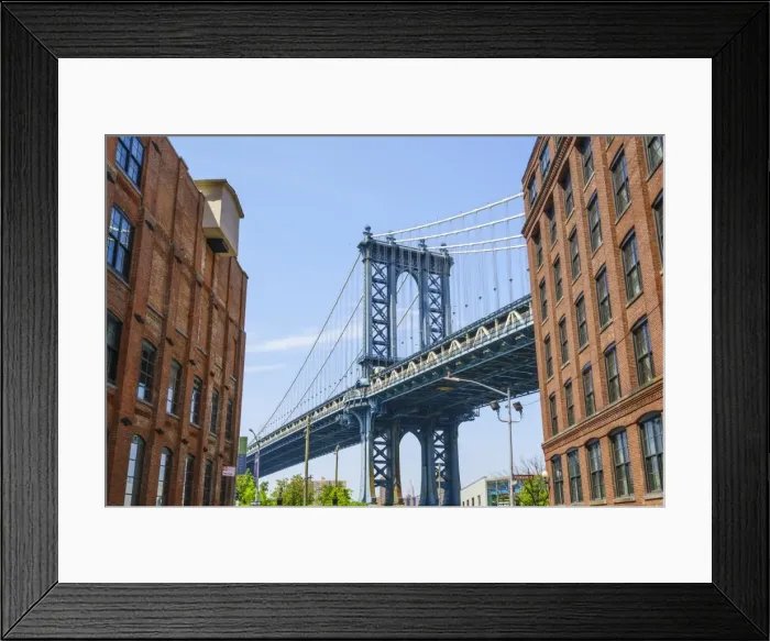 Framed Print : Manhattan Bridge, viewed from DUMBO, Brooklyn, New York City, United States of America Framed Print : Manhattan Bridge, viewed from DUMBO, Brooklyn, New York City, United States of America