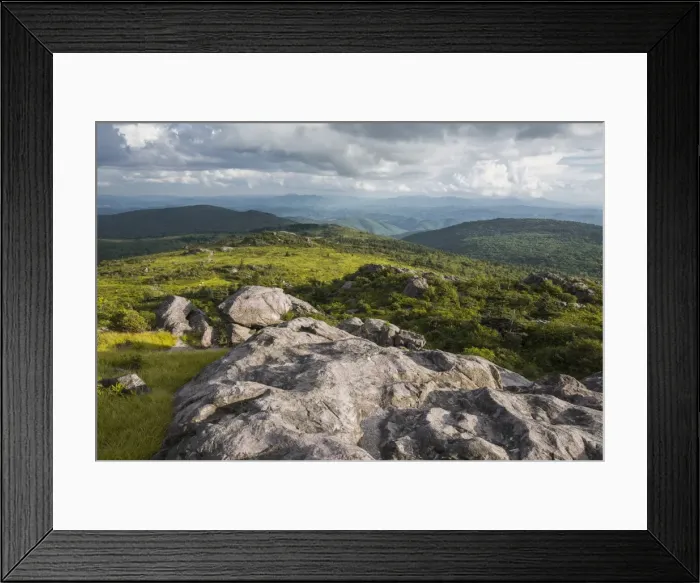 Framed Print : View of Appalachian Mountains from Grayson Highlands, Virginia, United States of America Framed Print : View of Appalachian Mountains from Grayson Highlands, Virginia, United States of America