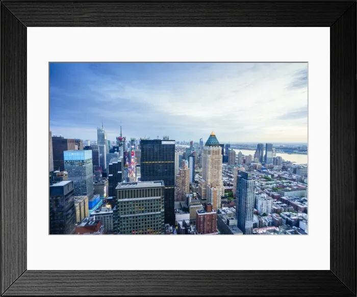 Framed Print : Manhattan skyline from Times Square to the Hudson River, New York City, United States of America Framed Print : Manhattan skyline from Times Square to the Hudson River, New York City, United States of America