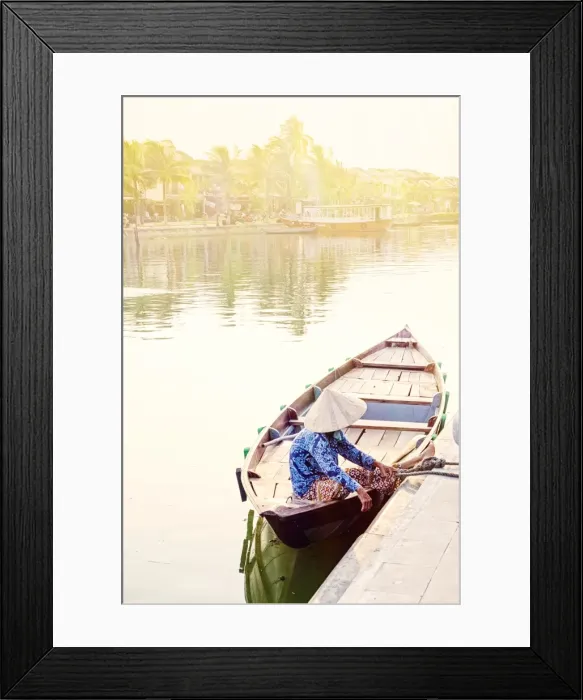 Framed Print : A boat driver in a conical hat in Hoi An, Vietnam, Indochina, Southeast Asia, Asia Framed Print : A boat driver in a conical hat in Hoi An, Vietnam, Indochina, Southeast Asia, Asia