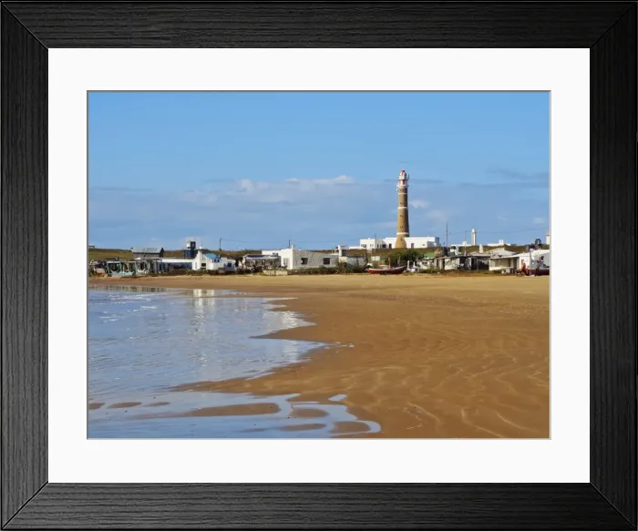 Framed Print : View over the beach towards the lighthouse, Cabo Polonio, Rocha Department, Uruguay Framed Print : View over the beach towards the lighthouse, Cabo Polonio, Rocha Department, Uruguay
