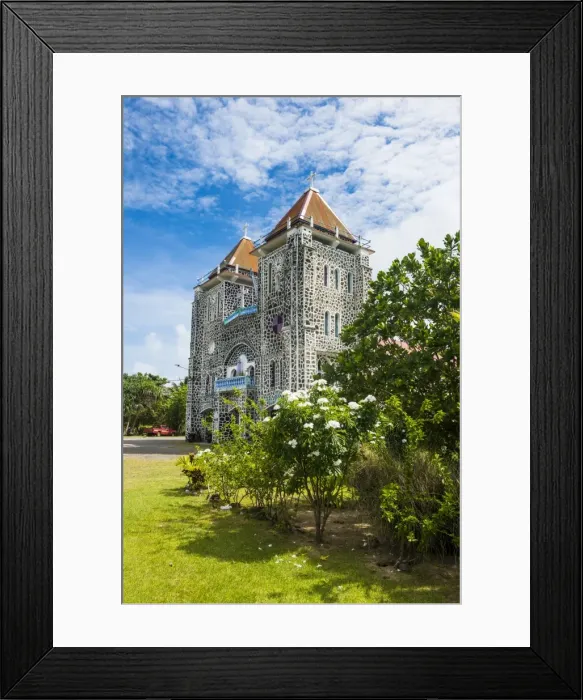 Framed Print : Traditional church, Wallis, Wallis and Futuna, South Pacific, Pacific Framed Print : Traditional church, Wallis, Wallis and Futuna, South Pacific, Pacific