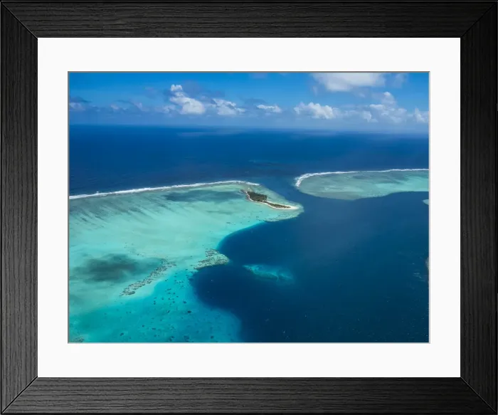 Framed Print : Aerial of the lagoon of Wallis, Wallis and Futuna, South Pacific, Pacific Framed Print : Aerial of the lagoon of Wallis, Wallis and Futuna, South Pacific, Pacific