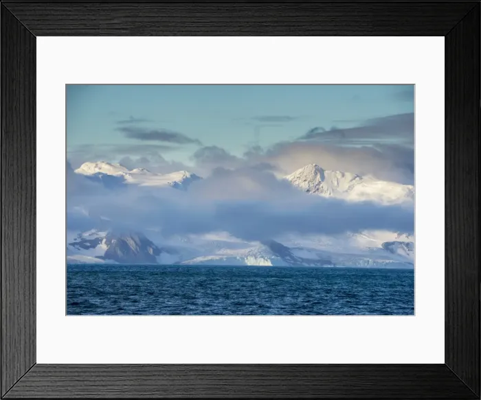 Framed Print : Mountain breaking through the clouds, Elephant Island, South Shetland Islands, Antarctica Framed Print : Mountain breaking through the clouds, Elephant Island, South Shetland Islands, Antarctica