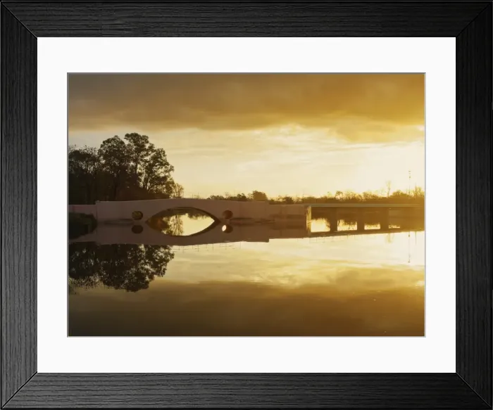 Framed Print : View of the Areco River and the Old Bridge at sunset, San Antonio de Areco, Buenos Aires Province Framed Print : View of the Areco River and the Old Bridge at sunset, San Antonio de Areco, Buenos Aires Province