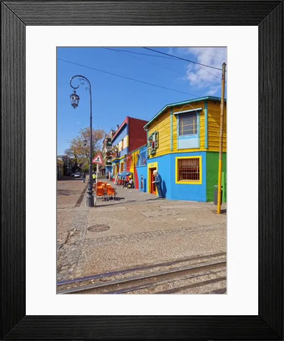 Framed Print : View of the colourful La Boca Neighbourhood, City of Buenos Aires, Buenos Aires Province Framed Print : View of the colourful La Boca Neighbourhood, City of Buenos Aires, Buenos Aires Province
