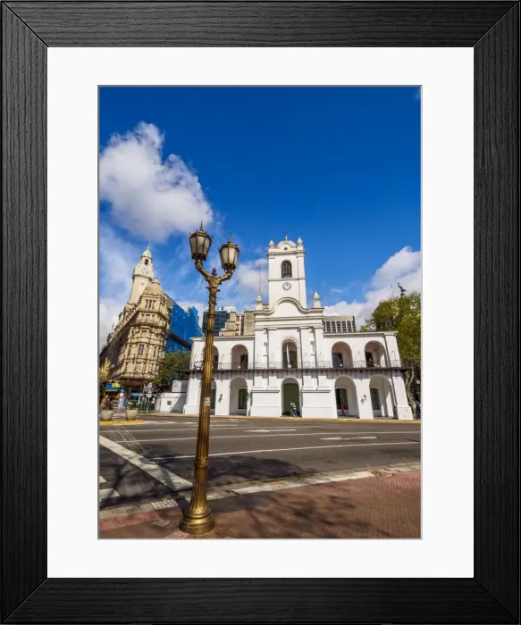 Framed Print : View of the Buenos Aires Cabildo on Plaza de Mayo, Monserrat, City of Buenos Aires Framed Print : View of the Buenos Aires Cabildo on Plaza de Mayo, Monserrat, City of Buenos Aires