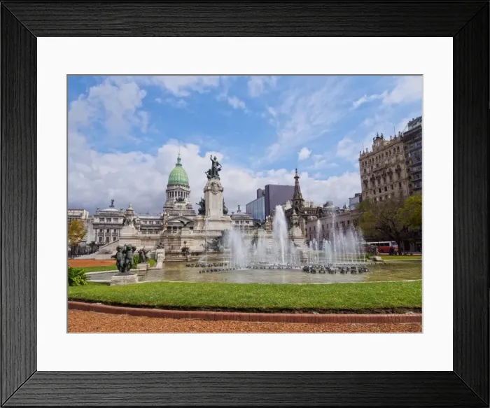 Framed Print : Plaza del Congreso, view of the Palace of the Argentine National Congress, City of Buenos Aires Framed Print : Plaza del Congreso, view of the Palace of the Argentine National Congress, City of Buenos Aires