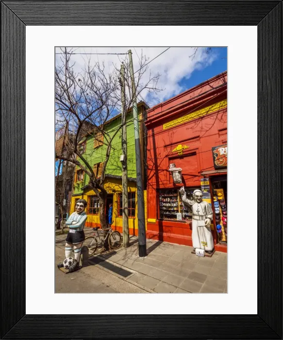 Framed Print : View of the colourful La Boca Neighbourhood, City of Buenos Aires, Buenos Aires Province Framed Print : View of the colourful La Boca Neighbourhood, City of Buenos Aires, Buenos Aires Province
