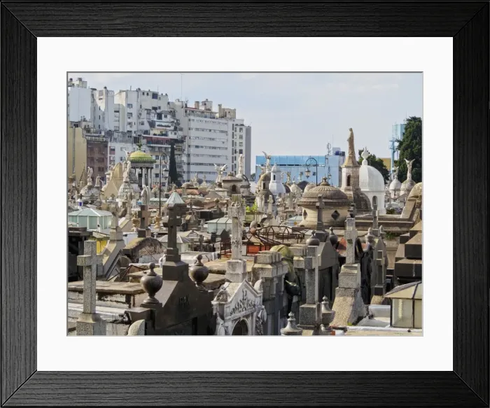 Framed Print : Elevated view of La Recoleta Cemetery, City of Buenos Aires, Buenos Aires Province Framed Print : Elevated view of La Recoleta Cemetery, City of Buenos Aires, Buenos Aires Province