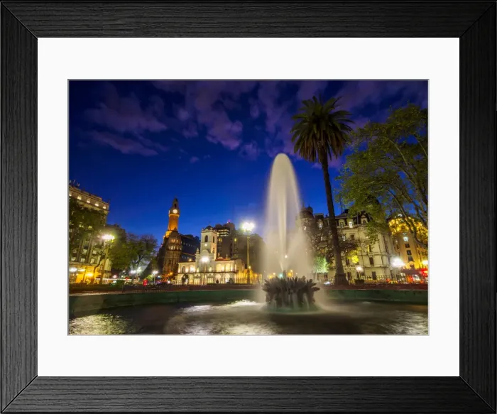Framed Print : Twilight view of the Plaza de Mayo, Monserrat, City of Buenos Aires, Buenos Aires Province Framed Print : Twilight view of the Plaza de Mayo, Monserrat, City of Buenos Aires, Buenos Aires Province