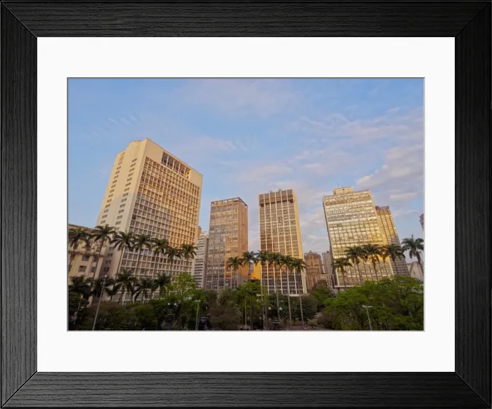 Framed Print : View of the Anhangabau Park and buildings in city centre. City of Sao Paulo, State of Sao Paulo Framed Print : View of the Anhangabau Park and buildings in city centre. City of Sao Paulo, State of Sao Paulo