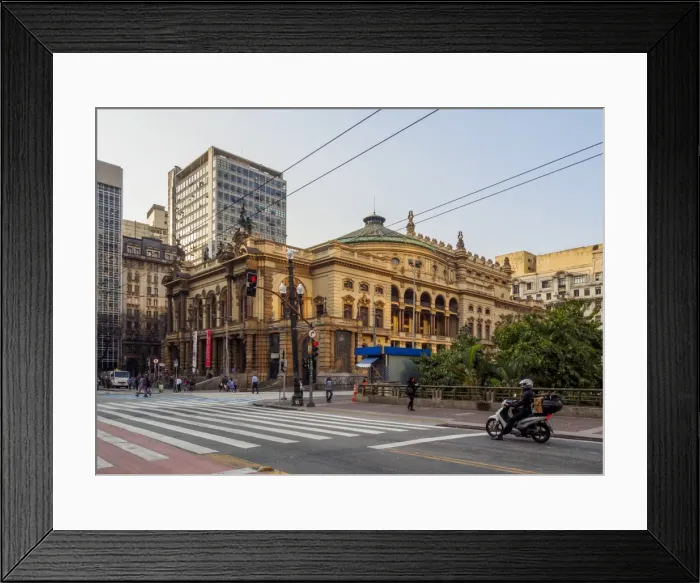 Framed Print : View of the Municipal Theatre, City of Sao Paulo, State of Sao Paulo, Brazil, South Framed Print : View of the Municipal Theatre, City of Sao Paulo, State of Sao Paulo, Brazil, South
