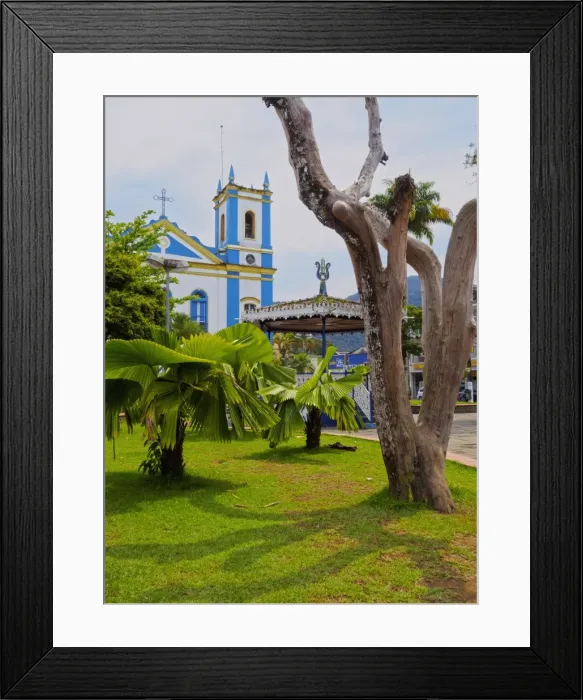 Framed Print : View of the Exaltacao da Santa Cruz Church, Ubatuba, State of Sao Paulo, Brazil Framed Print : View of the Exaltacao da Santa Cruz Church, Ubatuba, State of Sao Paulo, Brazil