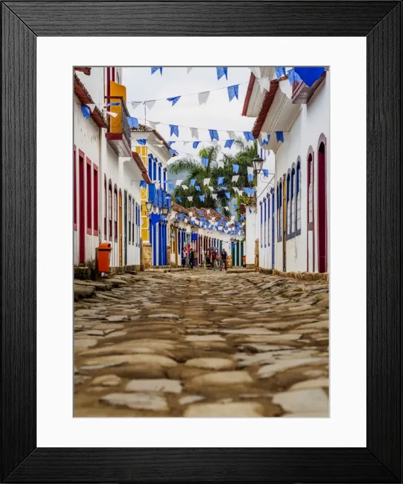 Framed Print : View of the Old Town, Paraty, State of Rio de Janeiro, Brazil, South America Framed Print : View of the Old Town, Paraty, State of Rio de Janeiro, Brazil, South America