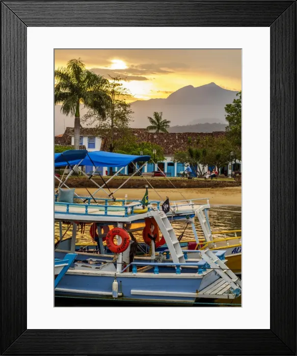 Framed Print : Sunset over Paraty, State of Rio de Janeiro, Brazil, South America Framed Print : Sunset over Paraty, State of Rio de Janeiro, Brazil, South America