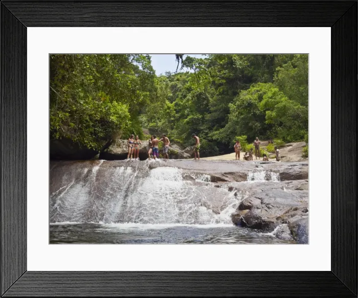 Framed Print : View of the waterfall Cachoeira da Lage, Ilhabela Island, State of Sao Paulo, Brazil Framed Print : View of the waterfall Cachoeira da Lage, Ilhabela Island, State of Sao Paulo, Brazil
