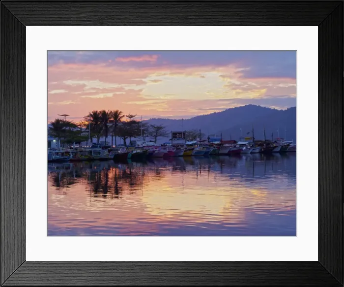 Framed Print : Sunrise over the port in Paraty, State of Rio de Janeiro, Brazil, South America Framed Print : Sunrise over the port in Paraty, State of Rio de Janeiro, Brazil, South America