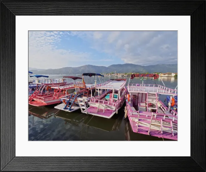 Framed Print : View of the colourful boats in Paraty, State of Rio de Janeiro, Brazil, South America Framed Print : View of the colourful boats in Paraty, State of Rio de Janeiro, Brazil, South America