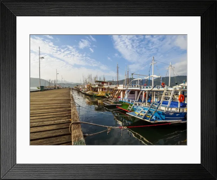 Framed Print : View of the colourful boats in Paraty, State of Rio de Janeiro, Brazil, South America Framed Print : View of the colourful boats in Paraty, State of Rio de Janeiro, Brazil, South America