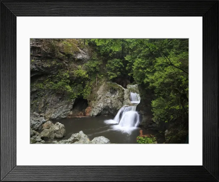Framed Print : Twin Falls, Lynn Canyon Park, Vancouver, British Columbia, Canada, North America Framed Print : Twin Falls, Lynn Canyon Park, Vancouver, British Columbia, Canada, North America